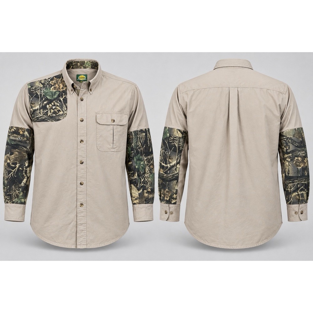 Cabela's Shirt Mens 3XL Seclusions 3D Camouflage Padded Shoulder Hunting